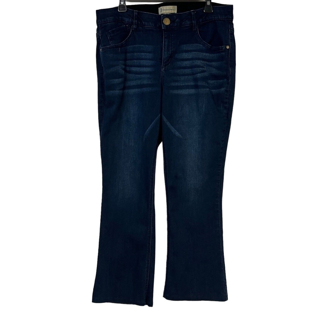 Democracy‎ Jeans Dark Blue Bootcut Flare 5-Pocket Casual Classic Absolution Tech